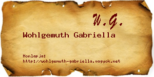 Wohlgemuth Gabriella névjegykártya
