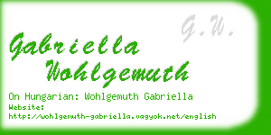 gabriella wohlgemuth business card